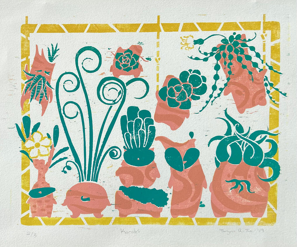 Koroks, Multi-Block Relief, 2019, 14x11"